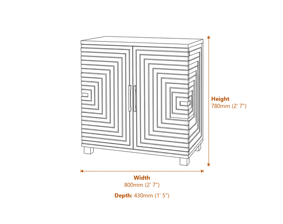 Lennox Black 2 Door Small Sideboard Dimensions Diagram
