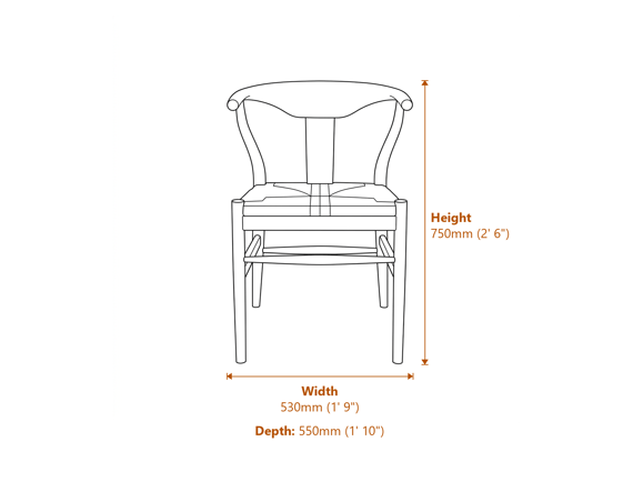 Aries Black Dining Chair Dimensions Diagram