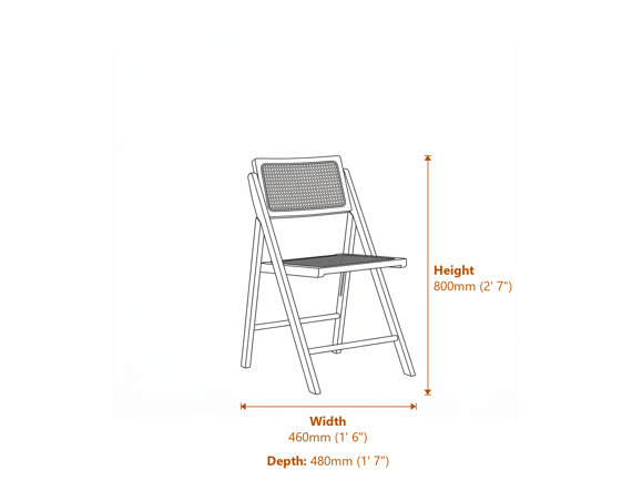 Ashton Black Dining Chair Dimensions Diagram
