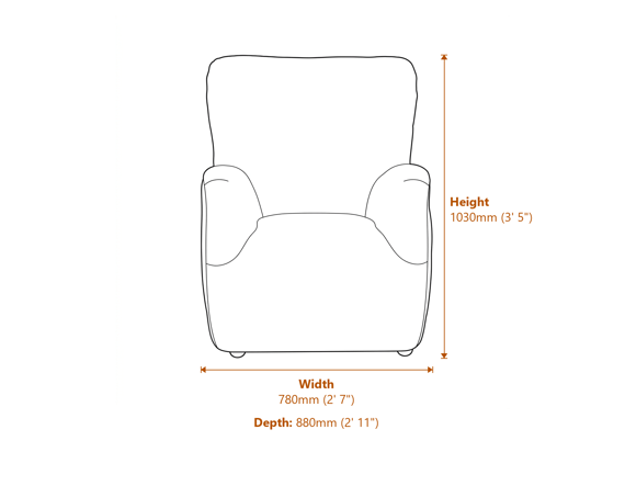 Bear Wolf Chair Dimensions Diagram