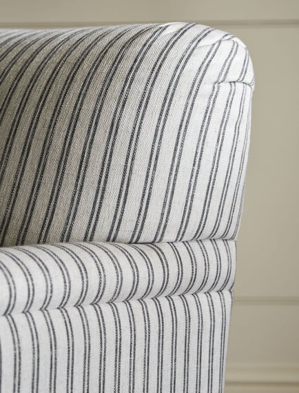 Aldwyn Armchair Carbon Stripe corner