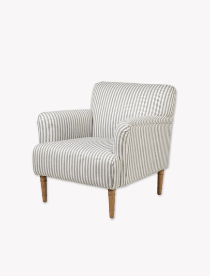 Aldwyn Armchair Carbon Stripe reading nook