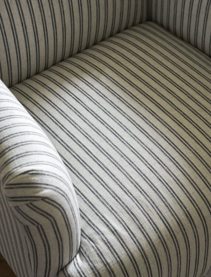 Aldwyn Armchair Carbon Stripe styled