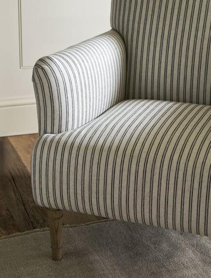 Aldwyn Armchair Carbon Stripe three quarter