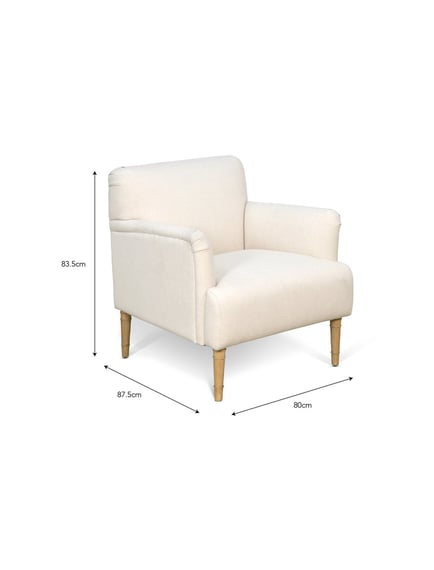 Aldwyn Armchair Natural three quarter