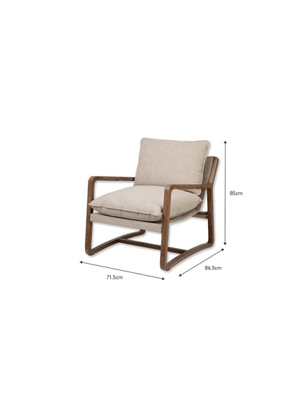Barnwood Armchair Natural side b