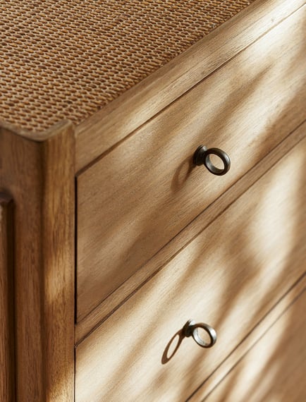 Chesterton Chest of Drawers Natural brass handle