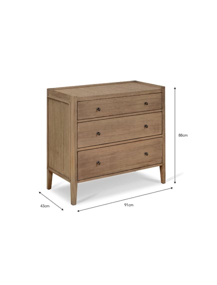 Chesterton Chest of Drawers Natural side
