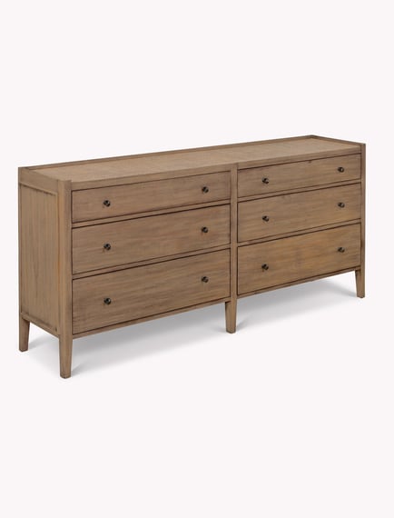 Chesterton Double Chest of Drawers Natural angle
