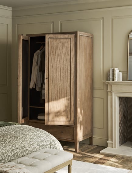 Chesterton Double Wardrobe Natural angle