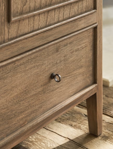 Chesterton Double Wardrobe Natural open doors