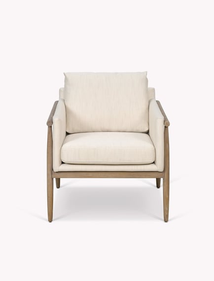 Kennington Armchair Natural three quarter