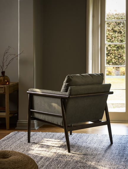 Kennington Armchair Olive Green angle