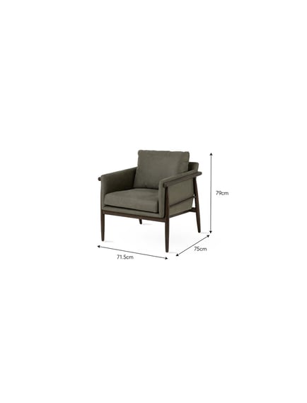 Kennington Armchair Olive Green framed view