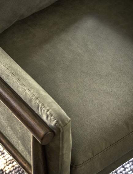 Kennington Armchair Olive Green styled
