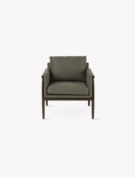 Kennington Armchair Olive Green wide