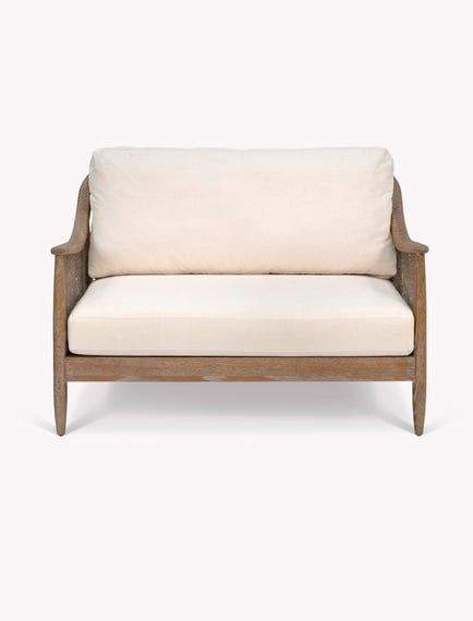 Templecombe Rattan 2 Seater Sofa Oatmeal angle