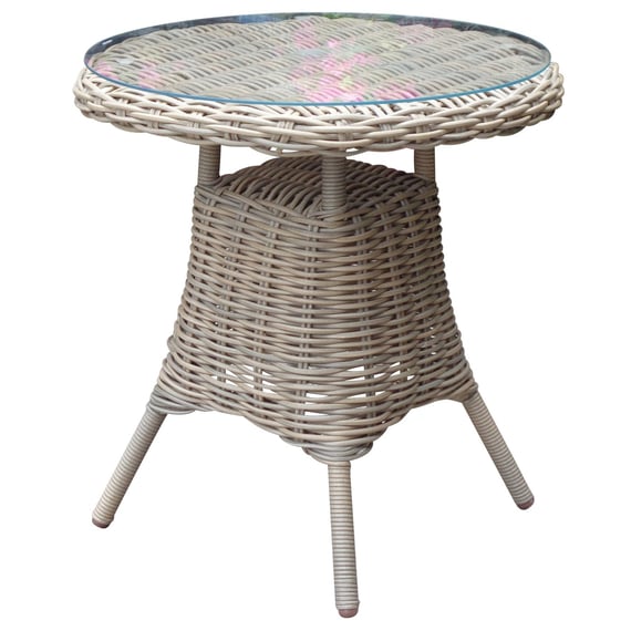 amalfi collection outdoor bistro table with glass top 2