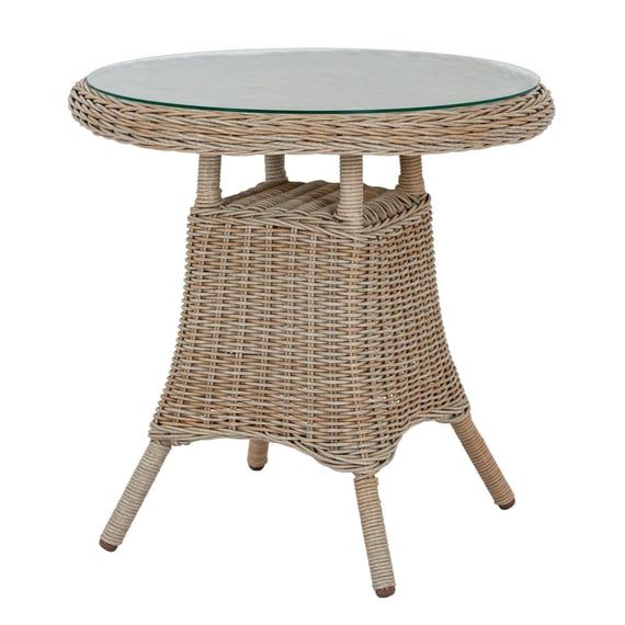amalfi collection outdoor bistro table with wood top 3