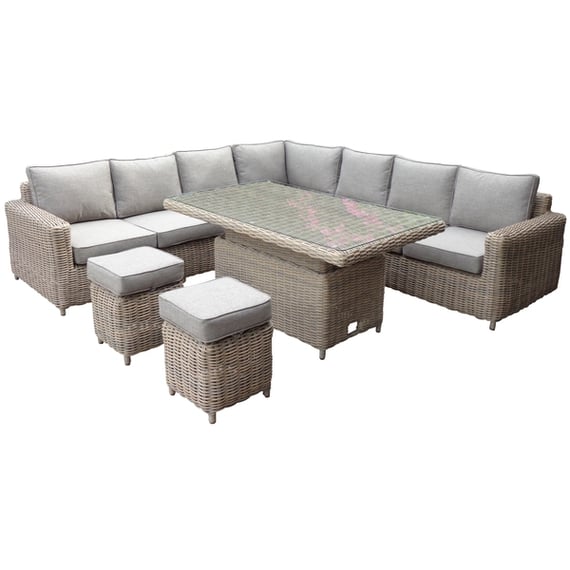 amalfi outdoor large corner set with riser table 2 stools 2