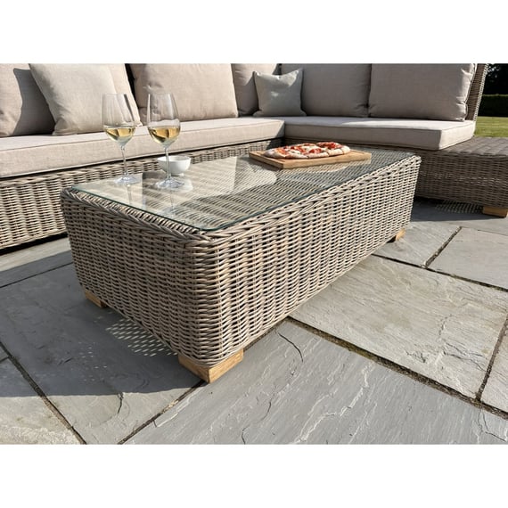 capri collection outdoor large corner and coffee table set 2
