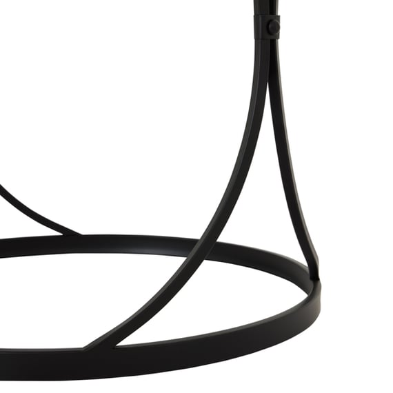 concaved set of two black mirrored side tables 4