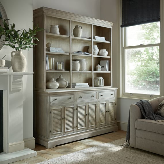 delphine collection 3 shelf large dresser top 2