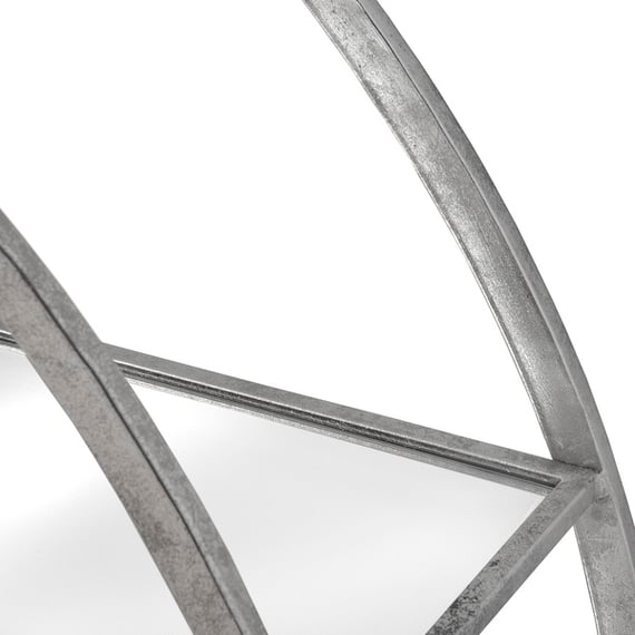 large circular silver wall shelf 3