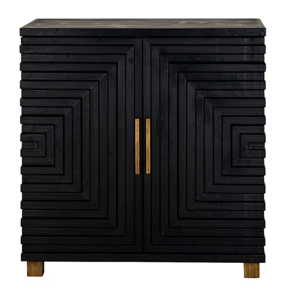 lennox black 2 door small sideboard 3