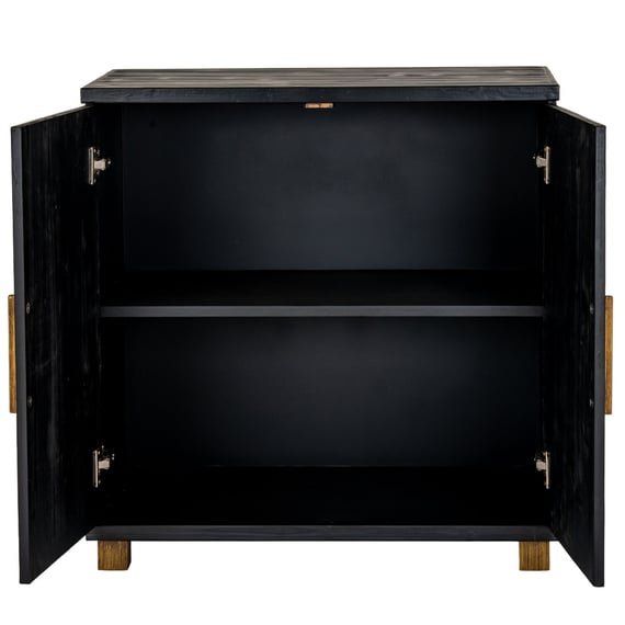 lennox black 2 door small sideboard 4