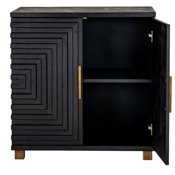 lennox black 2 door small sideboard 5