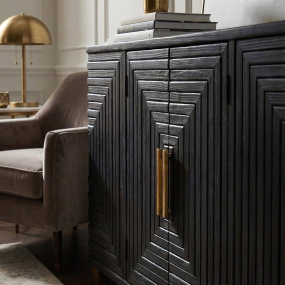 lennox black 2 door sideboard 2