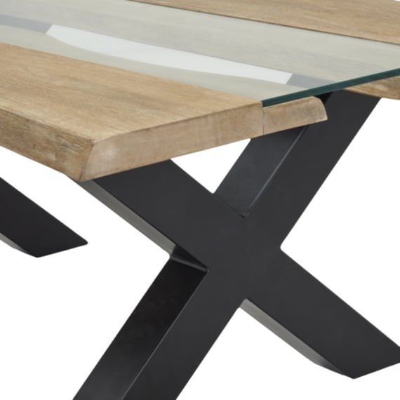live edge collection light acacia river coffee table 4