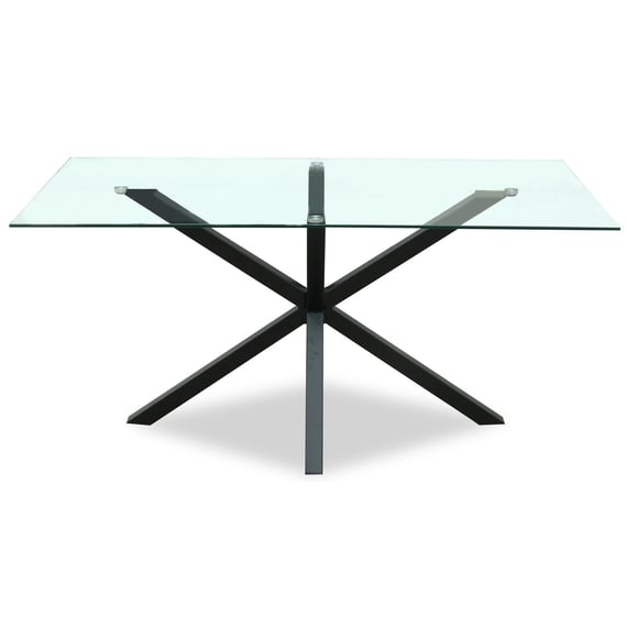 monza rectangular glass dining table 2