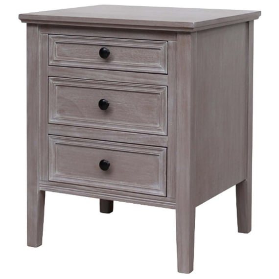 the serene collection three drawer bedside table 2