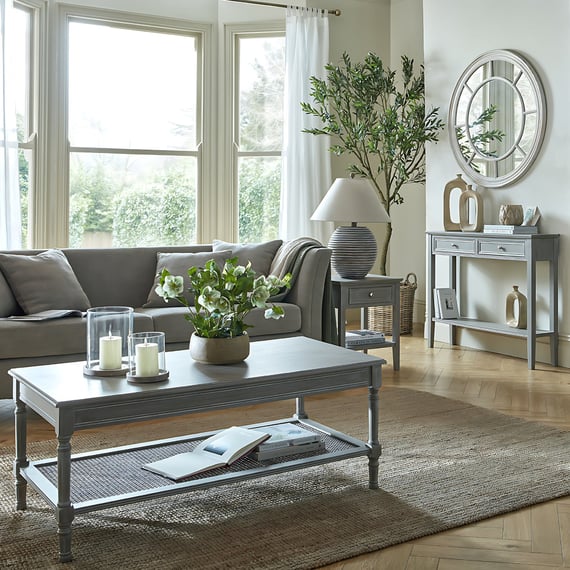 the serene collection two drawer console table 2