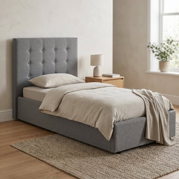 4'6 Lucca Double Plus Bed Grey