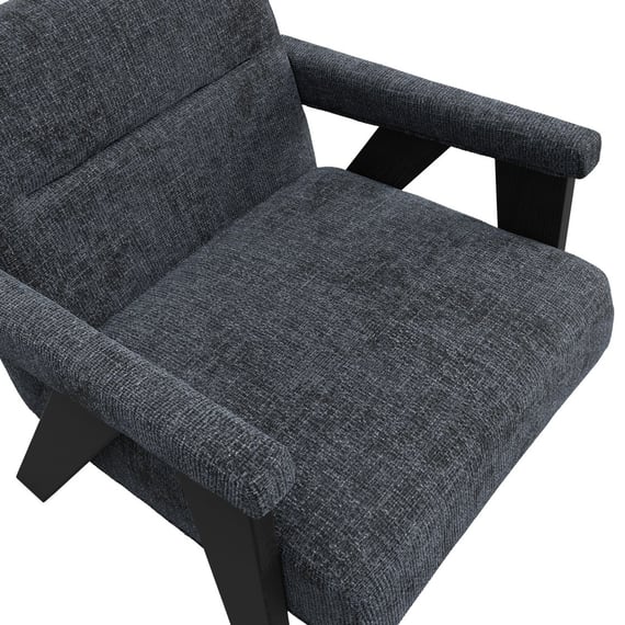 abel coal fabric armchair close up