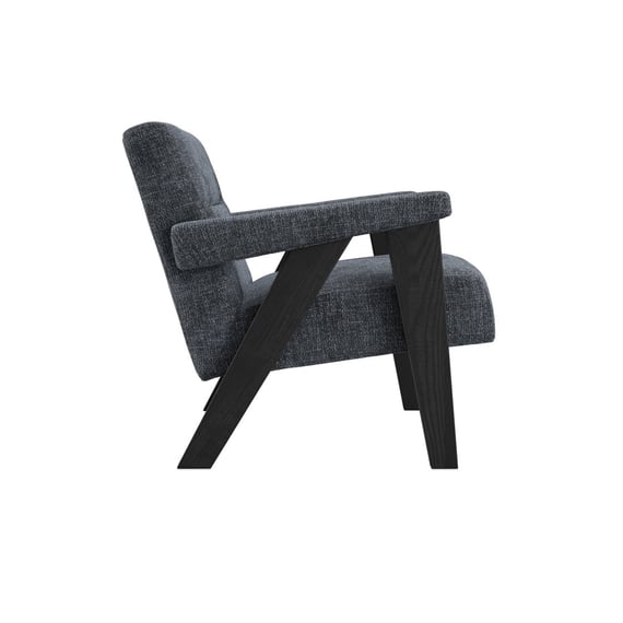 abel coal fabric armchair side
