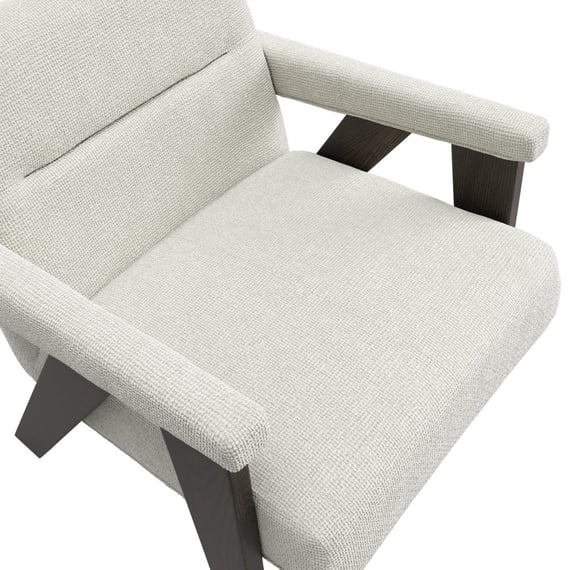 abel milk fabric armchair close up