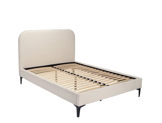 albany ivory boucle double bed angle