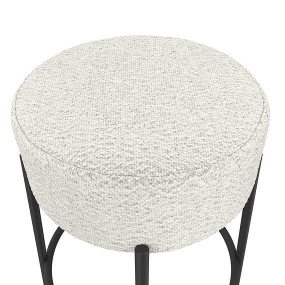 anais ivory boucle counter stool close up