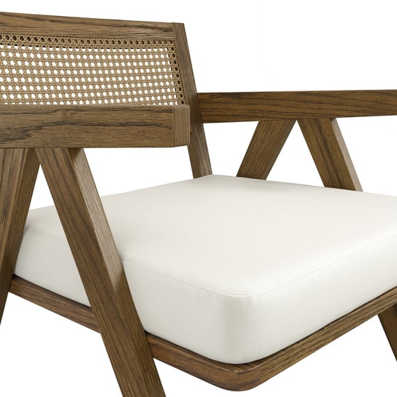 arizona smoked ecru cane chair close up