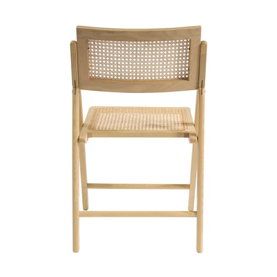 ashton blonde folding dining chair back