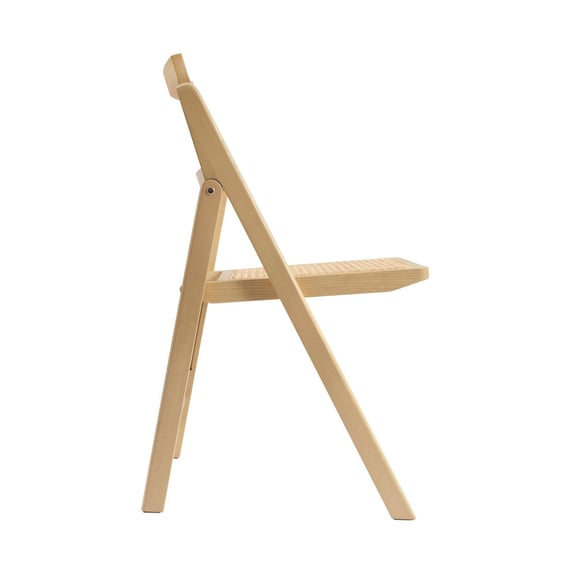 ashton blonde folding dining chair side