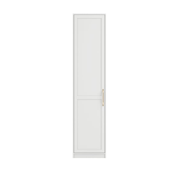 austen white 1 door wardrobe front