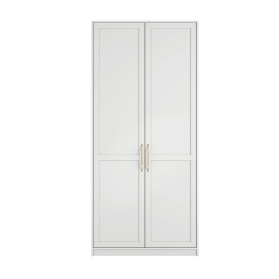 austen white 2 door wardrobe front