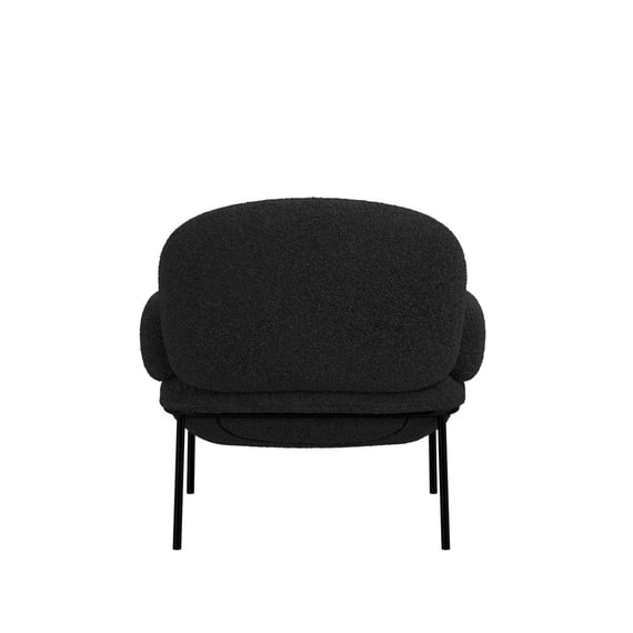 avery black boucle accent chair back