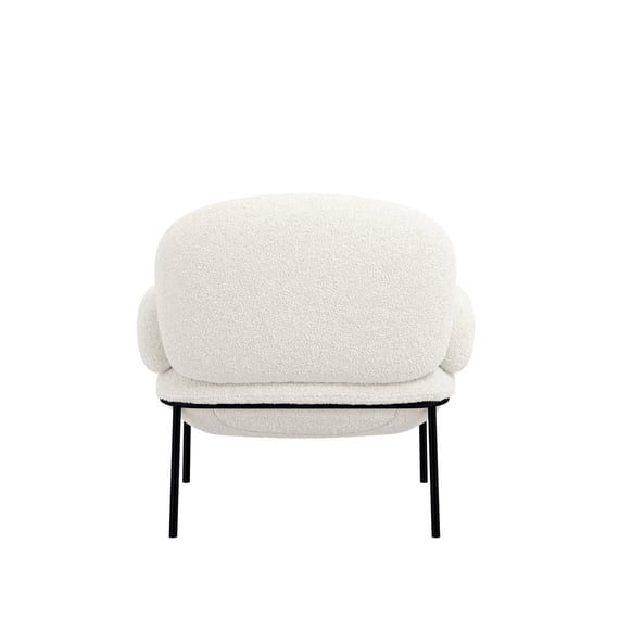 avery ivory boucle accent chair back