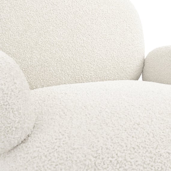 avery ivory boucle accent chair close up